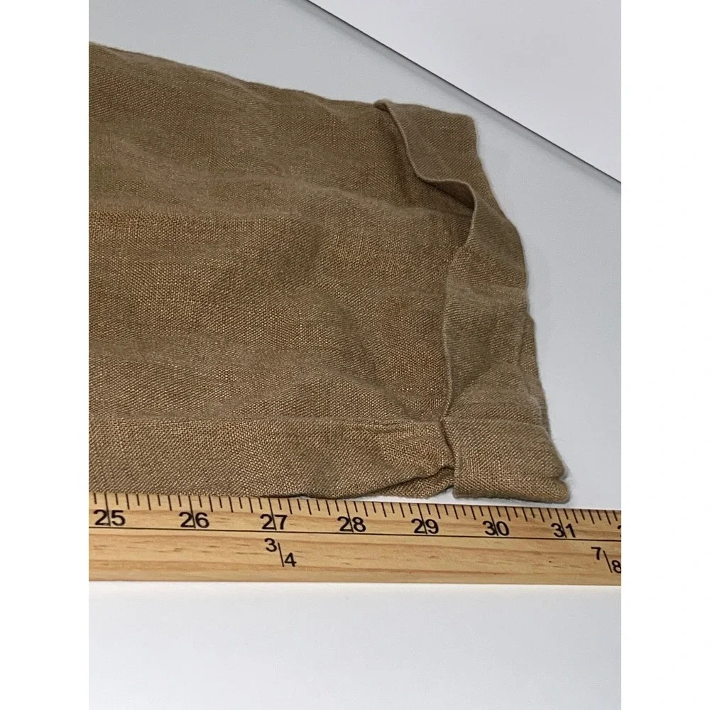 Polo Ralph Lauren Mens 36x32 Khaki Linen Classic Fit Adjustable Side Tab Pants